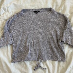 Grey sweater loose crop top size medium